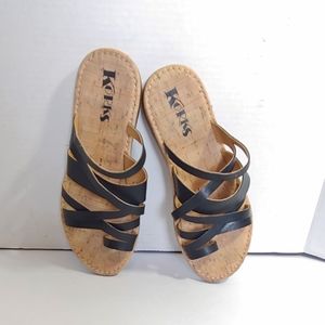 Kork's by Kork-ease black strappy sandals